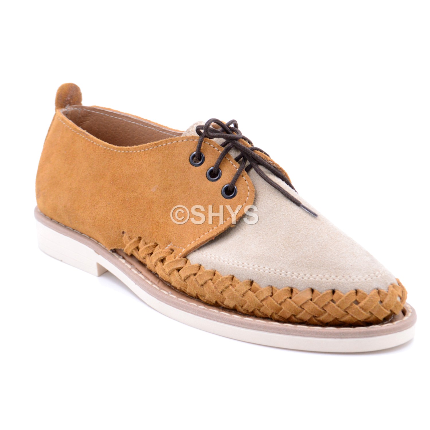 Huarache Artesanal Hombre Caballero Gamuza Ladrillo Arena Cds-044-2