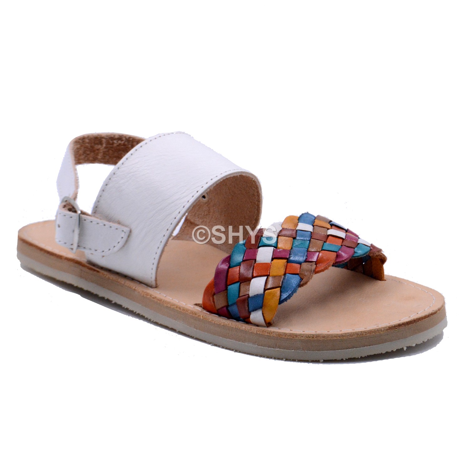 Leather Mexican Sandals For Woman Huaraches Natural Blue Pink Dds-118